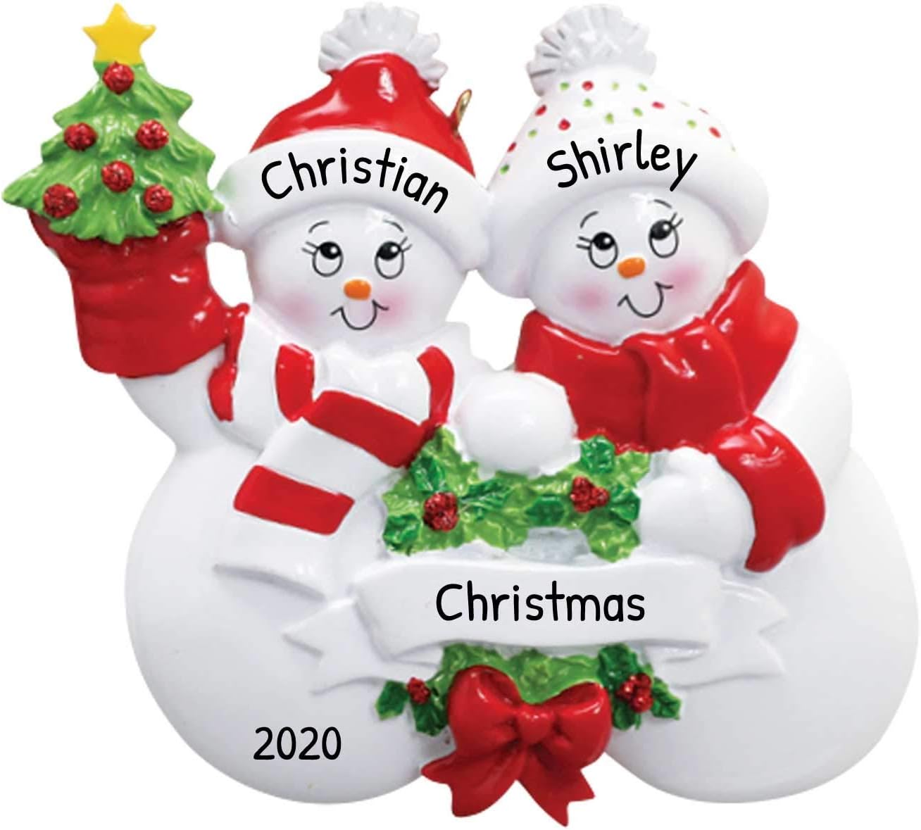 Personalized Our First Christmas Ornament 2025 Snowman Couple Ornaments Snowpeople Couples Ornament