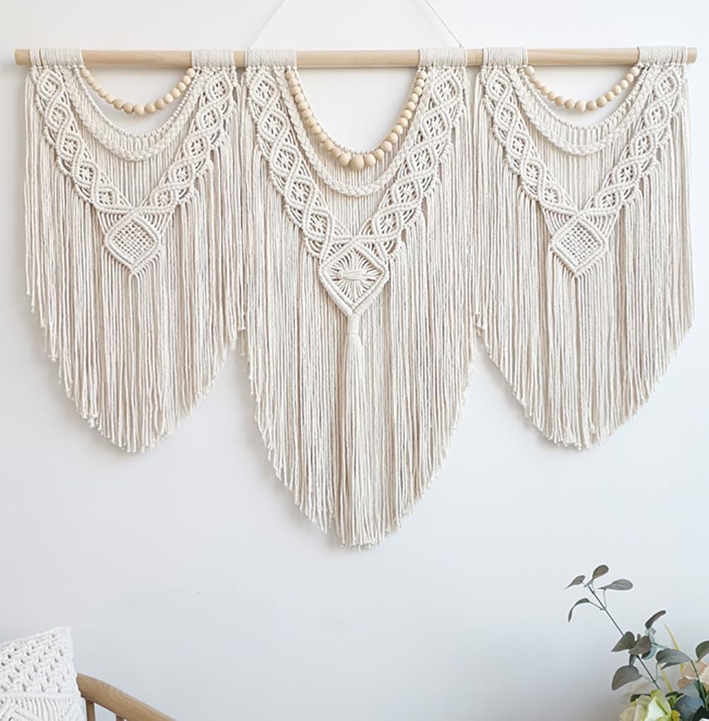Achart Macrame Wall Hanging Large- Boho Wall Decor- large wall art- Wall Decor Living Room- Macrame