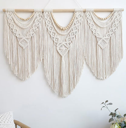 Achart Macrame Wall Hanging Large- Boho Wall Decor- large wall art- Wall Decor Living Room- Macrame