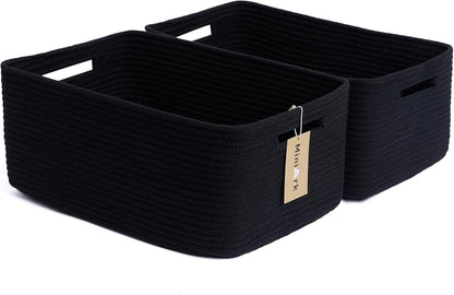 Large Storage Baskets for Shelves, Closet Organizers Bins for Clothes Blanket Towels, Baby Nursery