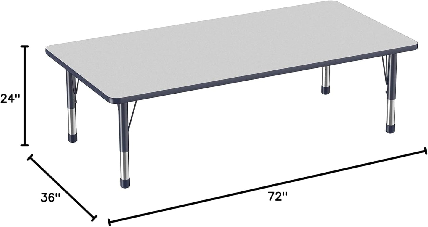 Factory Direct Partners FDP Rectangle Activity School and Classroom Kids Table (36 x 72 inch)