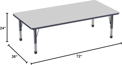 Factory Direct Partners FDP Rectangle Activity School and Classroom Kids Table (36 x 72 inch)