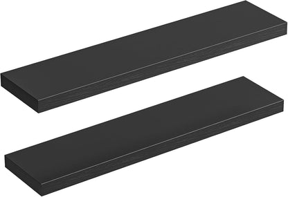HOOBRO Floating Shelves for Wall, Wall Mounted Shelf Set of 2, 39.4" Hanging Shelf with Invisible