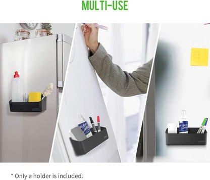 loukin Magnetic and Adhesive Marker Holder, Dry Erase Accessory Tray, Magnetic Storage Organizer