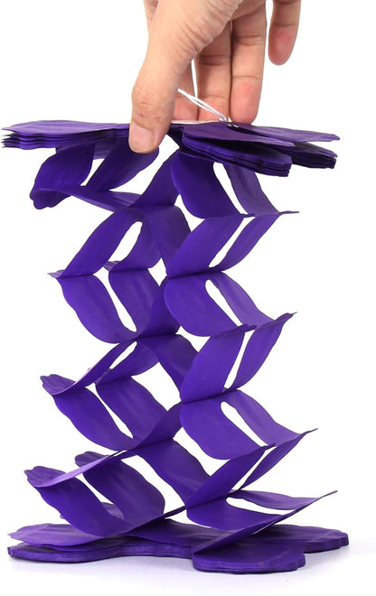 Black-Purple Orange Green Halloween Party-Decorations - 157Ft Four-Leaf Clover Streamers Garland