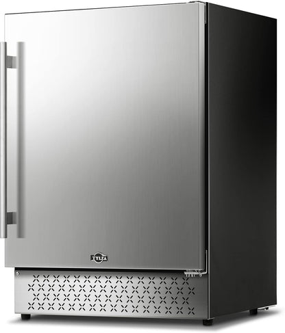 Tylza Outdoor Beverage Refrigerator 24 Inch, Stainless Steel Under Counter Beverage Cooler, 190