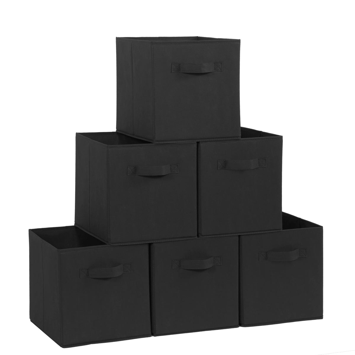 STORAGEIDEAS Storage Cubes, 11 Inch Cube Storage Bins, Set of 4, Fabric Foldable Storage Bins With