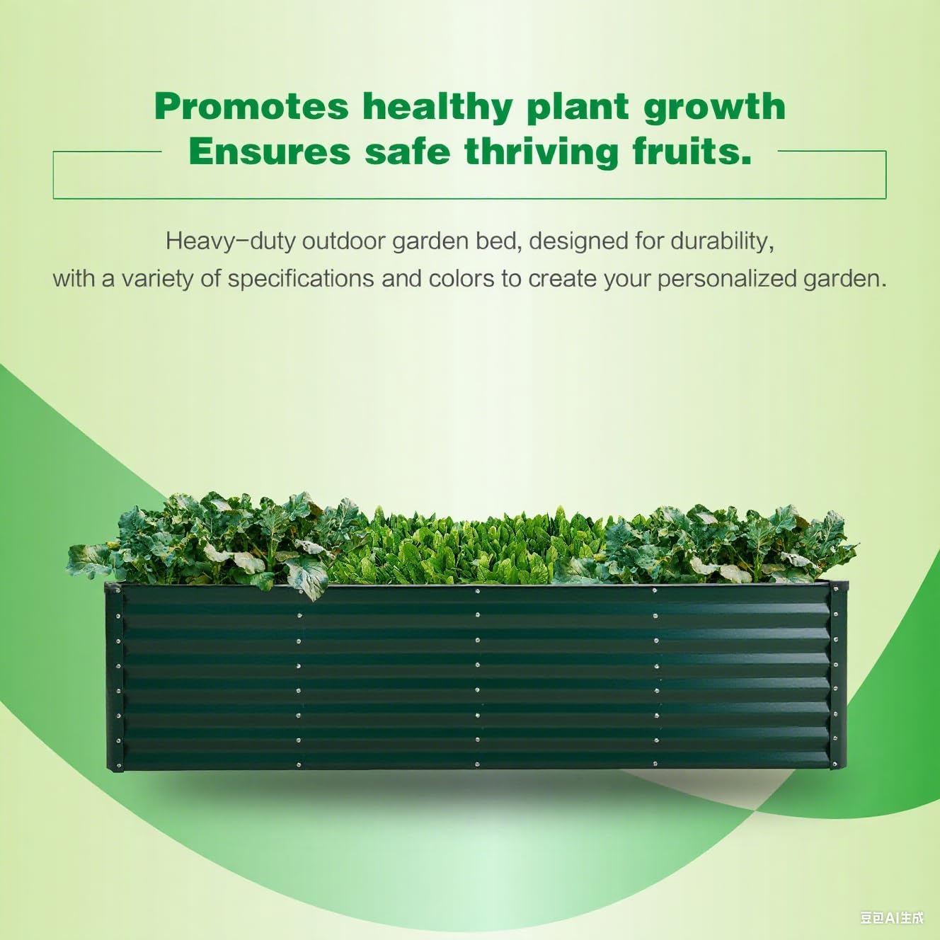 GARDMAX 8x4x2FT Galvanized Raised Garden Bed Kit, Metal Planter Boxes Outdoor with Easy Assembly