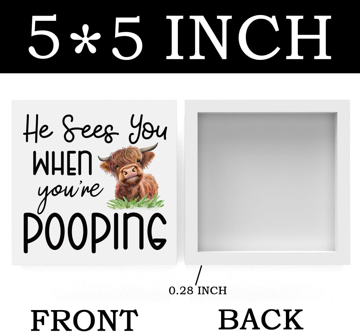 Funny Highland Cow Bathroom Decor Are You Pooping Sign Highland Cow Gifts for Women Highland Cow