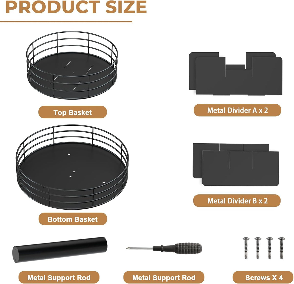 Snack Organizer - Versatile Snack Storage 2 Tier Lazy Susan with Convenient Grab-and-Go Design