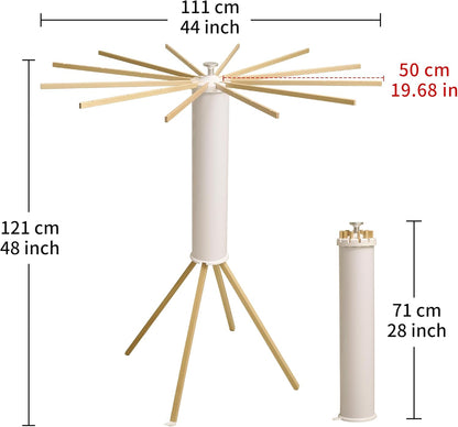 JOOM Four Legs Clothes Drying Rack, Garment Rack Portable and Foldable Space Saving Laundry Drying