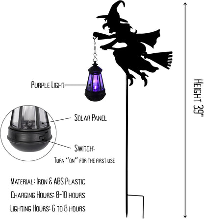 Fairy Garden Accessories Lawn Ornaments 1 Pair - Solar Lights Halloween Decorations Outdoor Garden