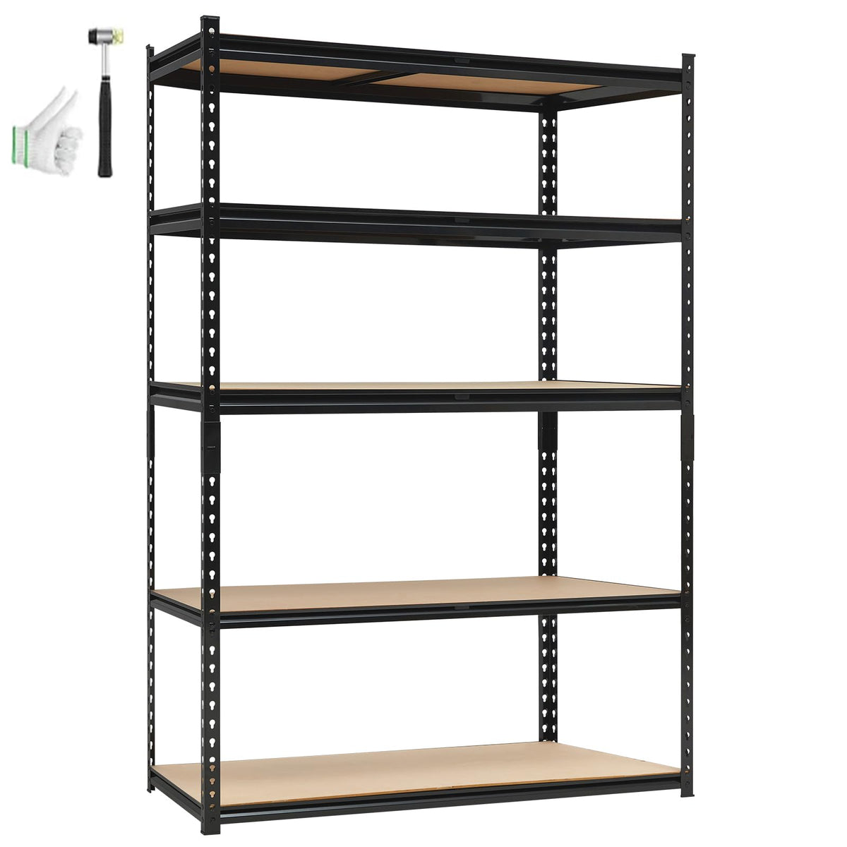 Heavy Duty Garage Shelving Units,5-Tier Adjustable Storage Shelves