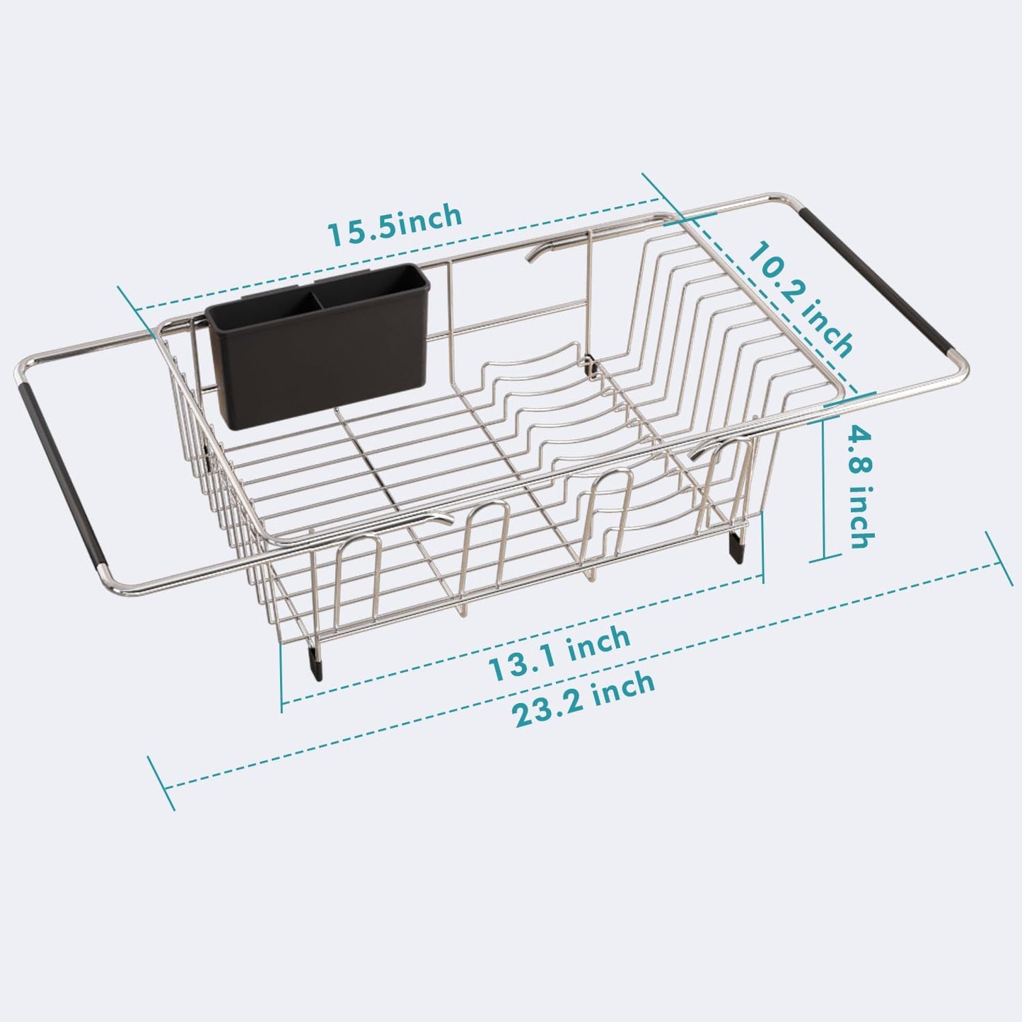 Dish Drying Rack in Sink, Expandable Stainless Steel Dish Drainers for Kitchen Counter, Dish Dryer