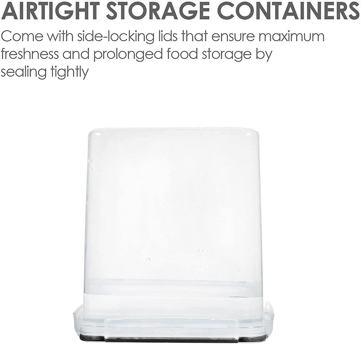 Vtopmart Food Storage Containers 2.5L / 84.5oz, 4 Pieces BPA Free Plastic Airtight Canister for