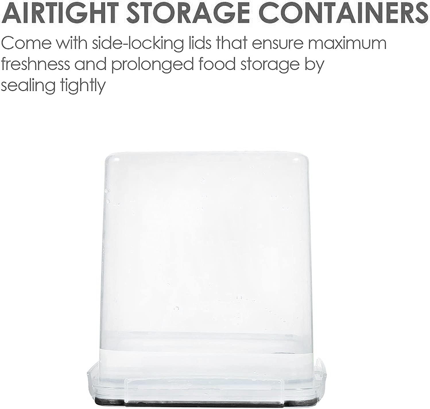 Vtopmart Food Storage Containers 2.5L / 84.5oz, 4 Pieces BPA Free Plastic Airtight Canister for