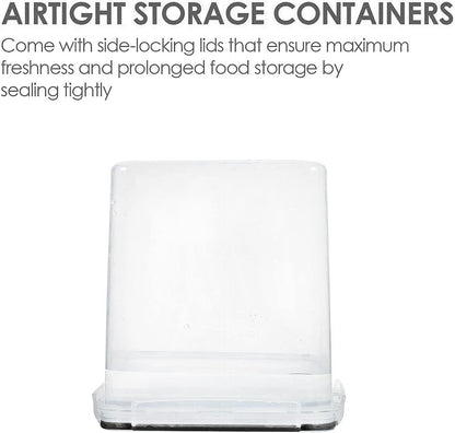 Vtopmart Food Storage Containers 2.5L / 84.5oz, 4 Pieces BPA Free Plastic Airtight Canister for