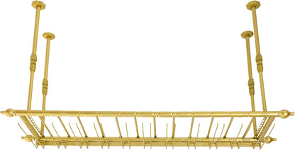 Hanging Wine Rack 47" Wall Mounted Wine Glass Rack Ceiling Adjustable Hanging Bar Glass Holder
