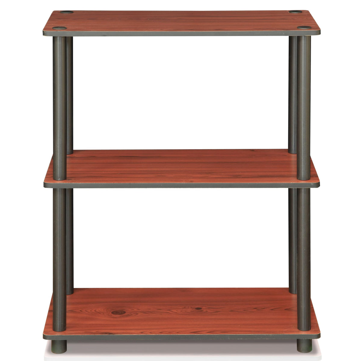 Furinno Turn-N-Tube Storage Shelves, 3-Tier Book Shelf, Corner Shelf, Toolless Open Shelves, for