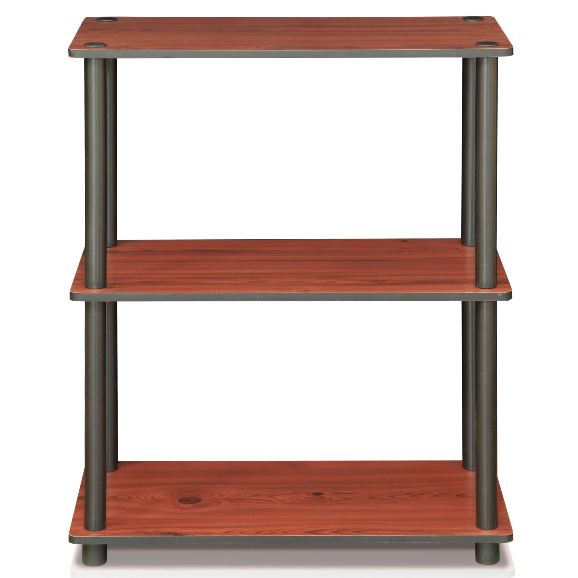 Furinno Turn-N-Tube Storage Shelves, 3-Tier Book Shelf, Corner Shelf, Toolless Open Shelves, for