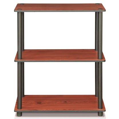 Furinno Turn-N-Tube Storage Shelves, 3-Tier Book Shelf, Corner Shelf, Toolless Open Shelves, for