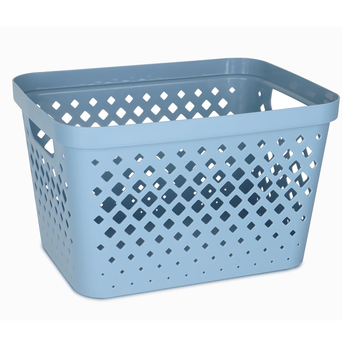 Glad Plastic Storage Basket Set, Value Pack of 6 | Open Storage Bins for Shelves, Bathroom, Pantry