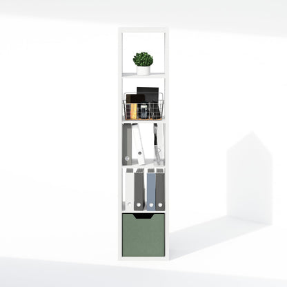 Furinno Cubic Extra Thick 5-Cube Closet Organizers and Storage, White