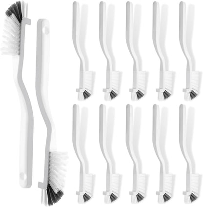 Yinkin 12 Pcs Kitchen Scrub Brush Bulk Sink Bathroom Edge Corner Cleaning Brush Right Angle Mini