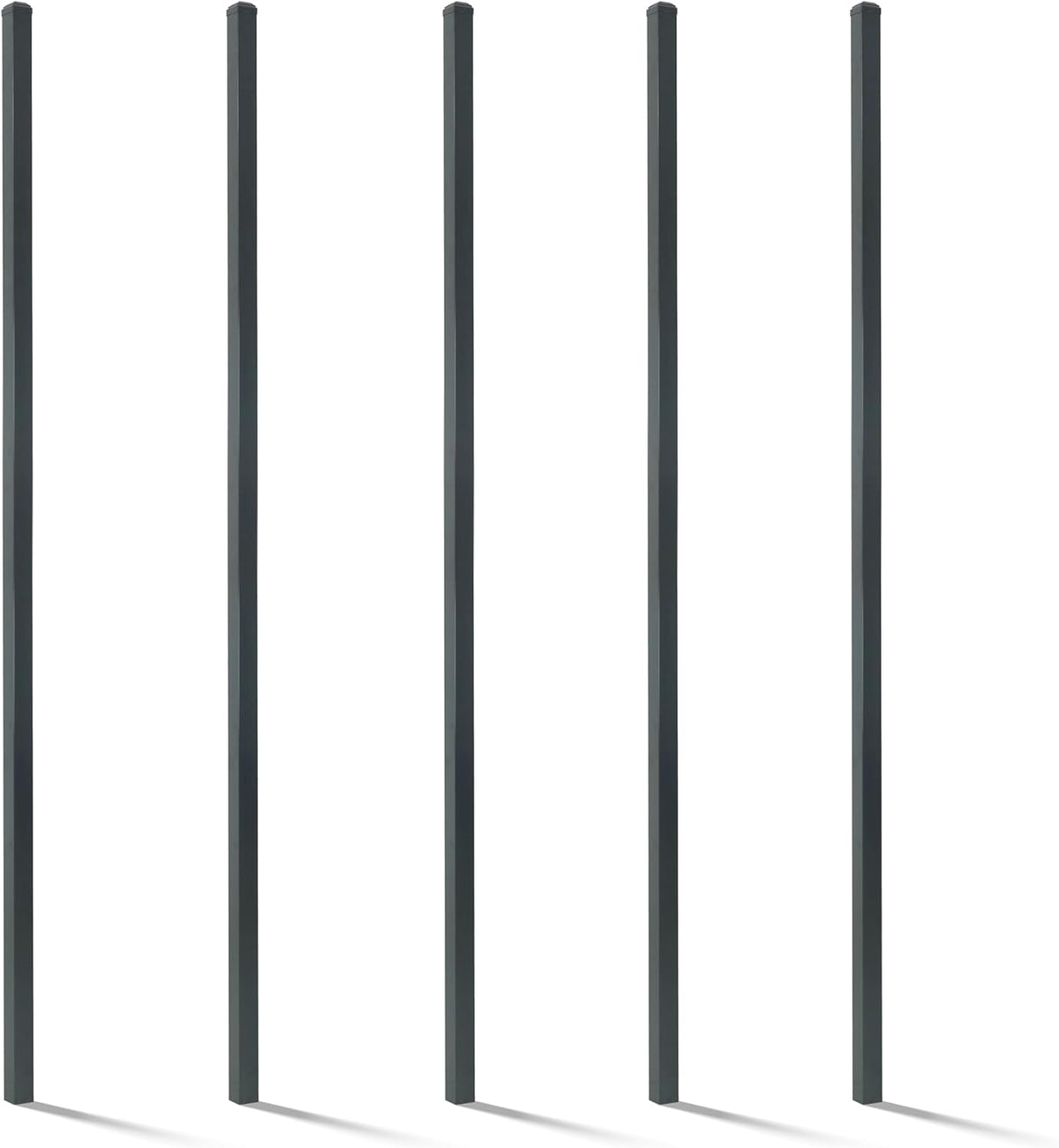 Fencer Wire Pack of 5 Heavy Duty 8FT Outdoor Steel Fencing Border Post, 16 Gauge Anti-rust Metal