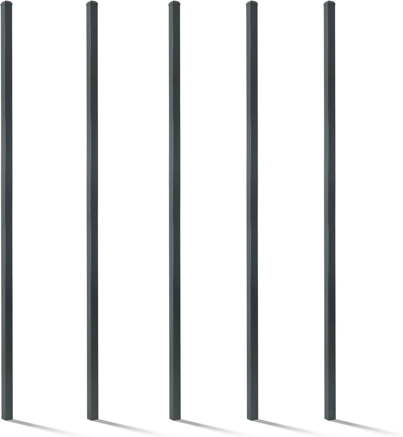 Fencer Wire Pack of 5 Heavy Duty 8FT Outdoor Steel Fencing Border Post, 16 Gauge Anti-rust Metal