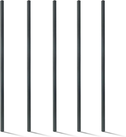 Fencer Wire Pack of 5 Heavy Duty 8FT Outdoor Steel Fencing Border Post, 16 Gauge Anti-rust Metal