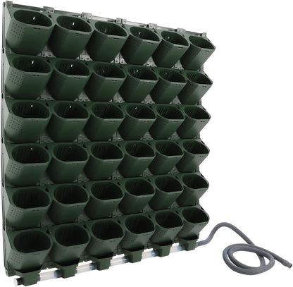 36 Pockets Hanging Planter Bags, Vertical Wall Mounted Plant Planting Grow Bags, Stackable Wall