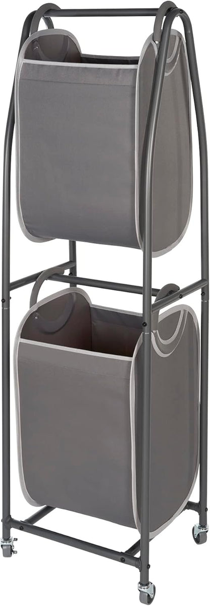 Neatfreak - 2 Tier Laundry Sorter - Laundry Hamper With Wheels & 2 x Laundry Basket Tote Bags For