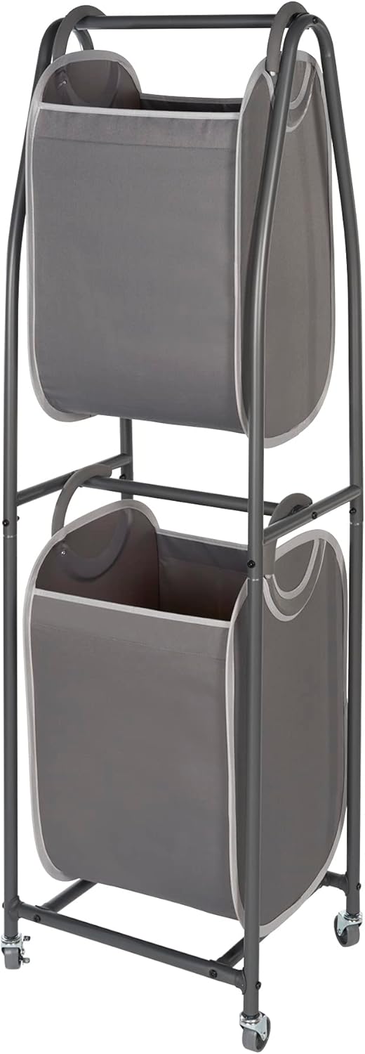 Neatfreak - 2 Tier Laundry Sorter - Laundry Hamper With Wheels & 2 x Laundry Basket Tote Bags For