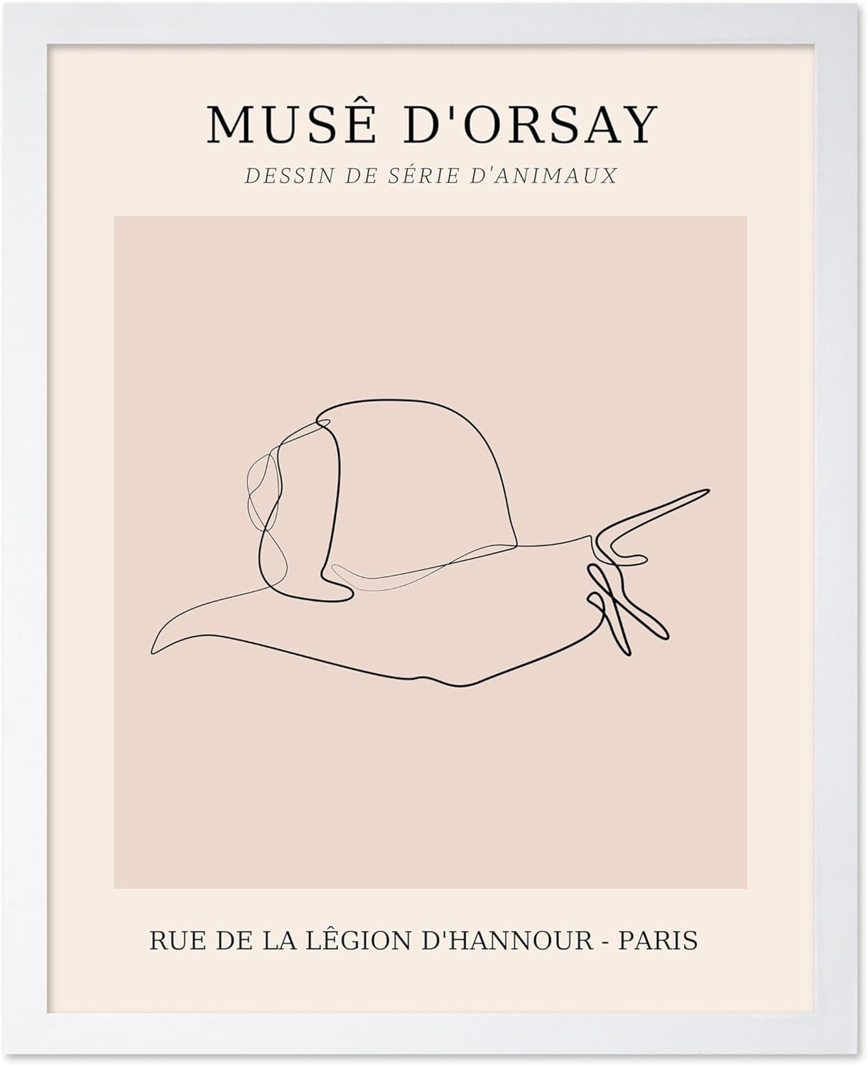 Poster Master Vintage Poster - Retro One Line Snail Drawing Print - Snail Line Art - Minimal Gift