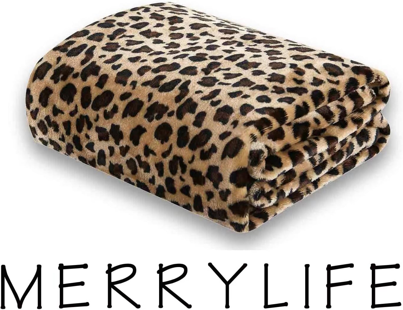 MERRYLIFE Leopard Throw Blanket Decorative Fleece Throw | Ultra-Plush Colorful Oversized | Couch