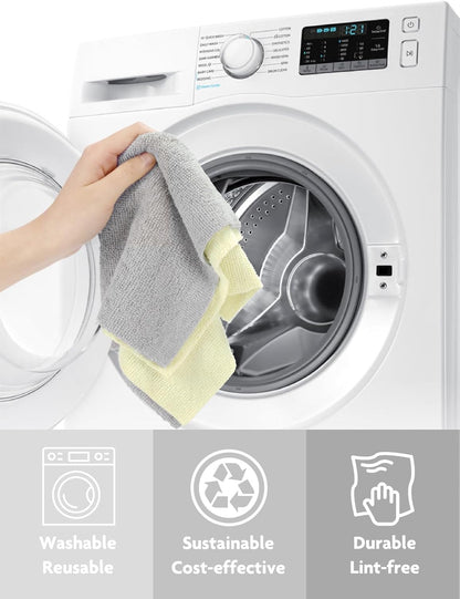 Fantasticlean Microfiber Cleaning Cloth Roll -75 Pack, Tear Away Microfiber Towels, 12" x 12"