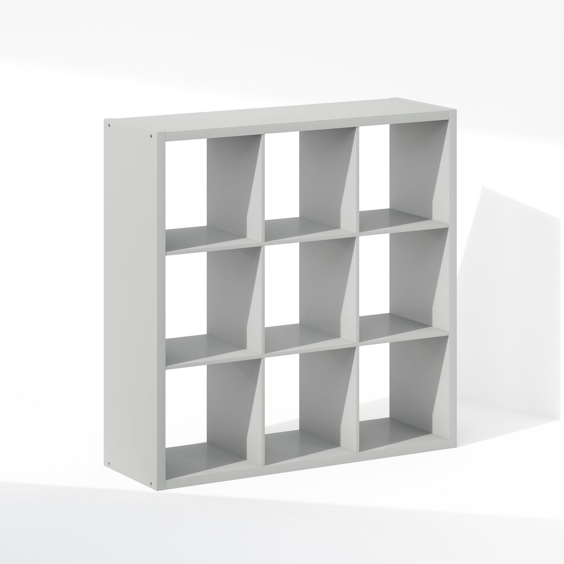 Furinno Cubic Extra Thick 9-Cube Closet Organizers and Storage, Light Grey