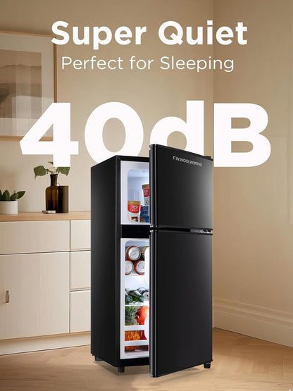 3.5 Cu.Ft Compact Refrigerator with Freezer, Mini Fridge with 2 Doors for Office, Kitchen, Dorm and