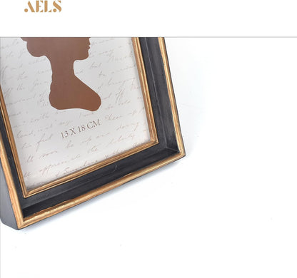 AELS 5x7 Inch Vintage Picture Frame, Elegant Antique Photo Frames with Glass Front, Photo Display