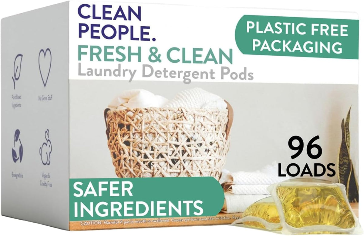 The Clean People Laundry Detergent Pods - Hypoallergenic Laundry Pods - Ultra Concentrated