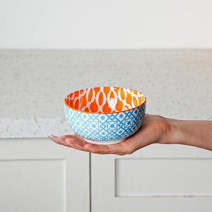 Ceramic Dessert Bowls Set - 11 Oz Porcelain Ice Cream Bowl for kitchen - 4.7 Inch Small Cereal Bowl