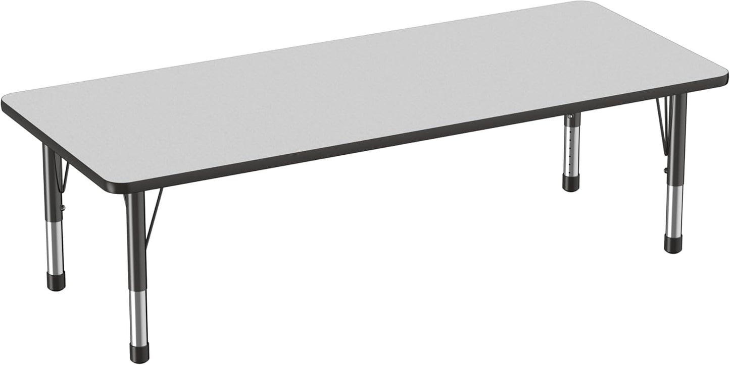 FDP Rectangle Activity School and Classroom Kids Table (30 x 72 inch), Chunky Toddler Leg