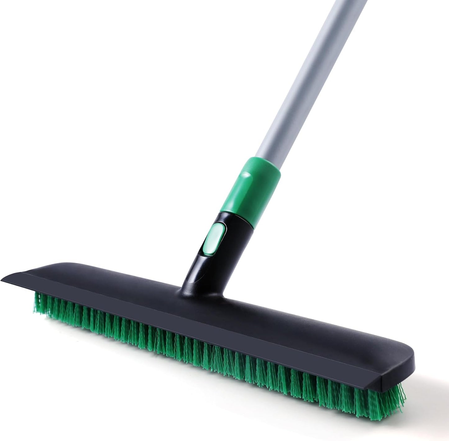 Eyliden X-Large Floor Scrub Brush, 2 in 1 Scrape Brushes with Rubber Squeegee | 55.3" Long Handle
