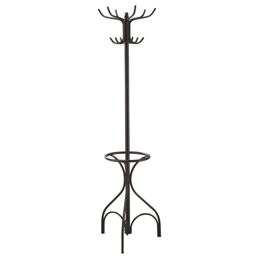 Coaster Home Furnishings - Kiefer - Metal - 12-Hook Freestanding Coat Rack with Umbrella Holder and
