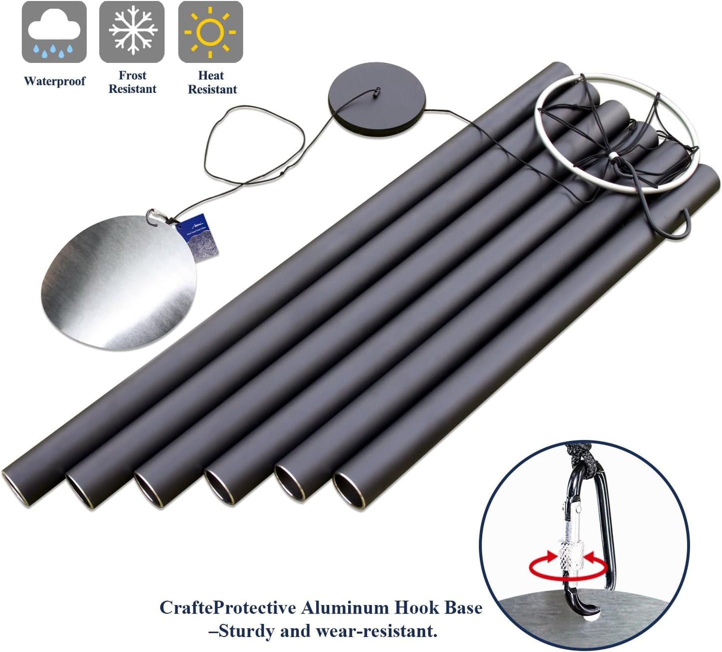 ASTARIN 78 Inch Wind Chimes for Outside with 6 Tubes Tuned Relaxing Melody, Extra Large Wind Chimes