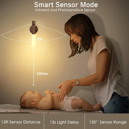 Montford Battery Operated Wall Sconces, Motion Sensor Night Light Magnetic Wall Light Rechargeable