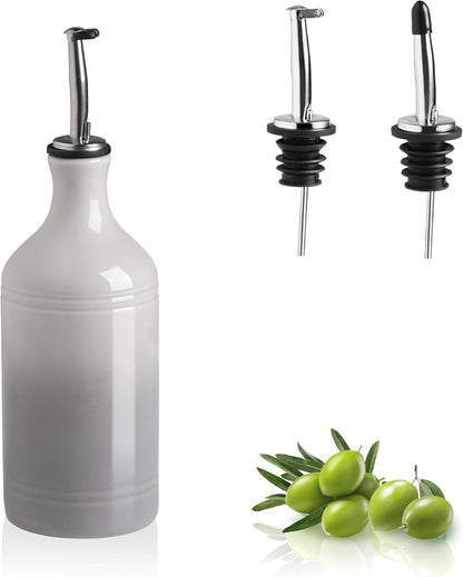 Sweejar Ceramic Olive Oil Dispenser Bottle, Opaque Oil Cruet Protects Oil to Reduce Oxidation