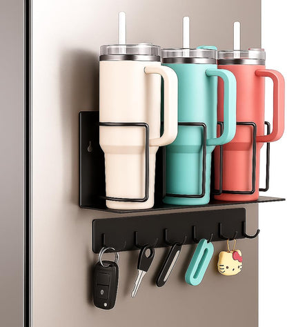 Strong Magnetic Cup Holder for Fridge, Fits Stanley 40/30/20 oz, Yeti & More, No-Drill Tumbler