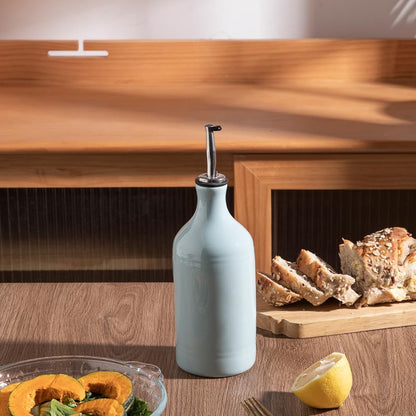 Sweejar Ceramic Olive Oil Dispenser Bottle, Opaque Oil Cruet Protects Oil to Reduce Oxidation